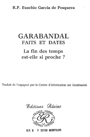 Garabandal faits et dates